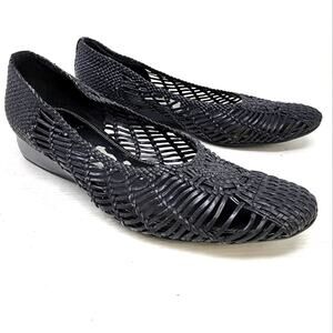 Life Stride Black Loafer Slipon Ballet Flats Breathable  Low Heel Shoes Size 8.5